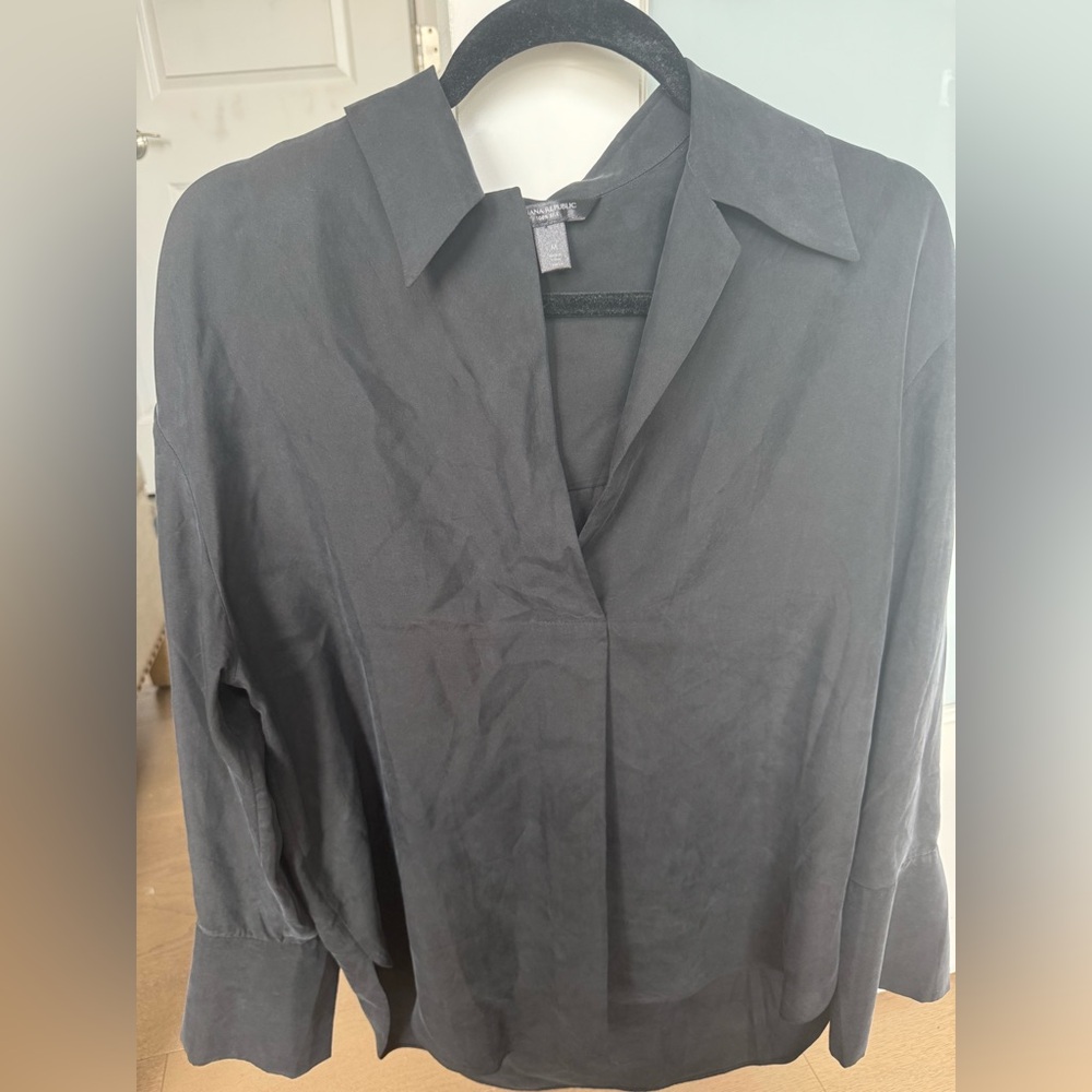 Banana Republic Black Silk Top